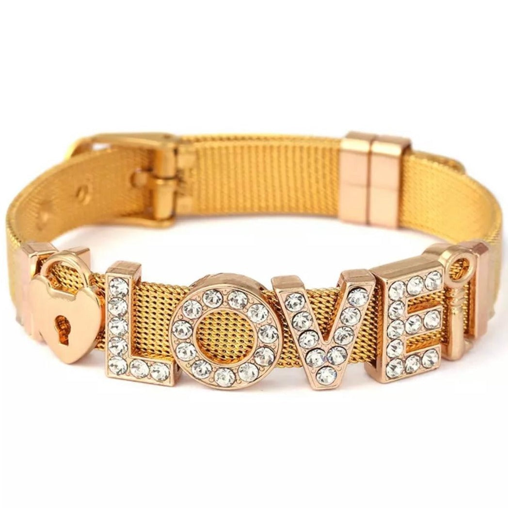 LOVE (Lock and Key) | Charm Bracelet