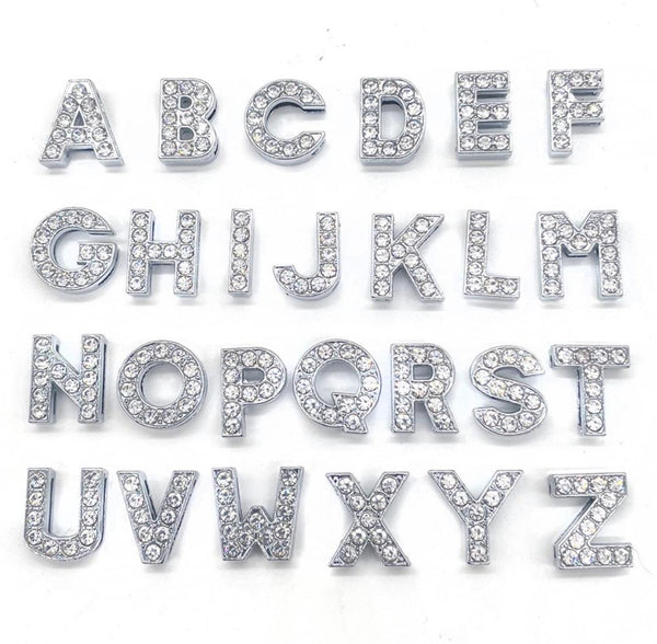 Silver Rhinestone Letters | Charm Collection